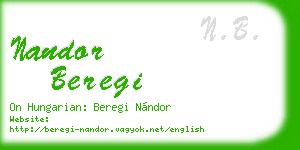 nandor beregi business card